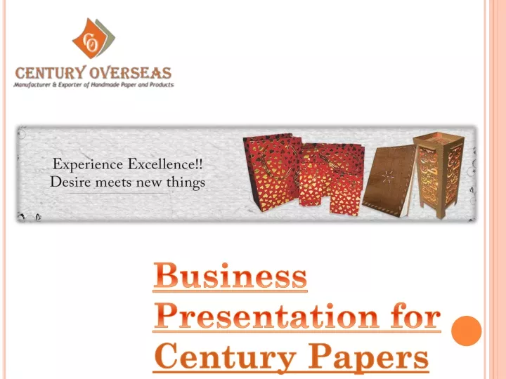 business presentation for century papers