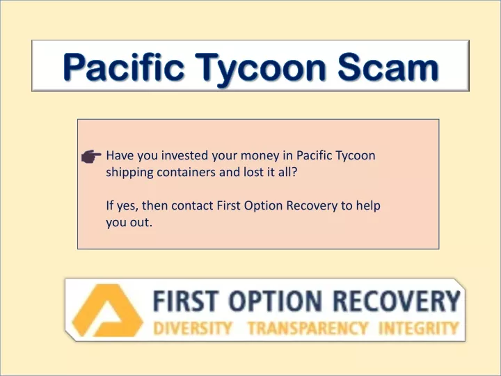 pacific tycoon scam
