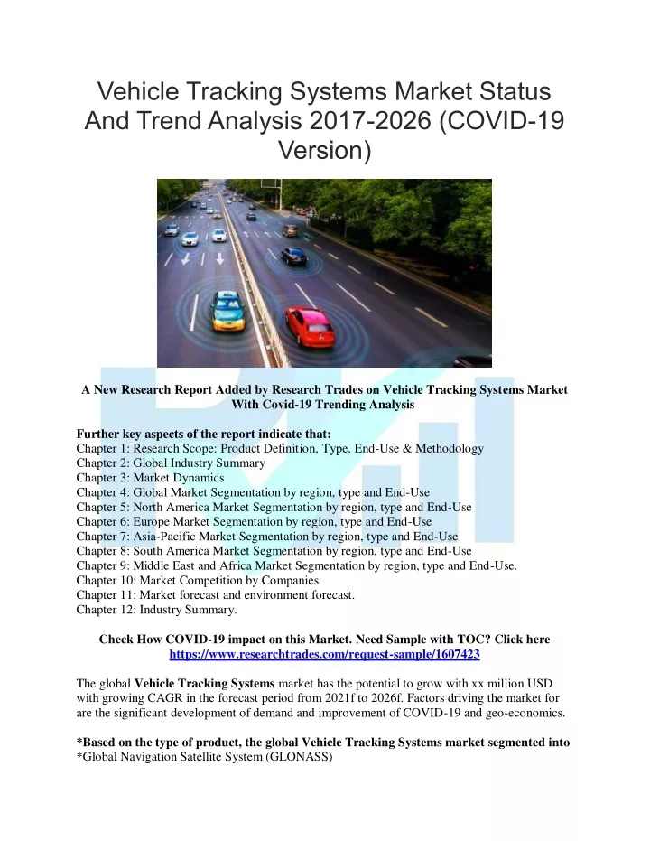 vehicle tracking systems market status and trend