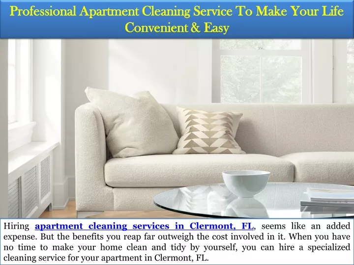 professional apartment cleaning service to make your life convenient easy