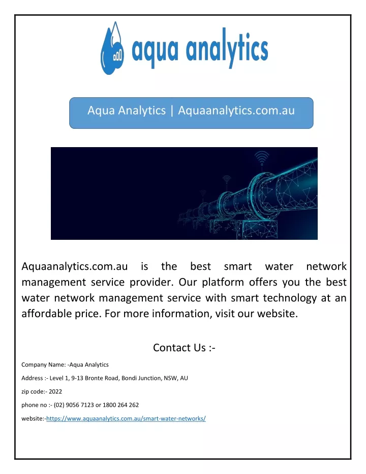 aqua analytics aquaanalytics com au