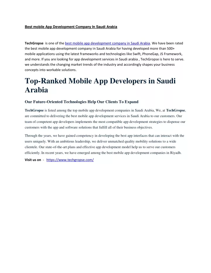 best mobile app development company in saudi