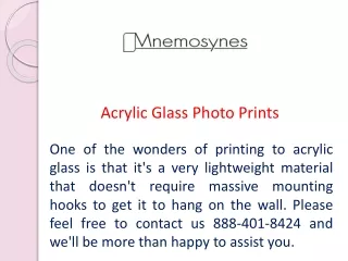 Acrylic Glass Photo Prints