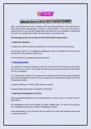 tips for how to write seo friendly content