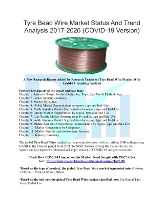 tyre bead wire market status and trend analysis