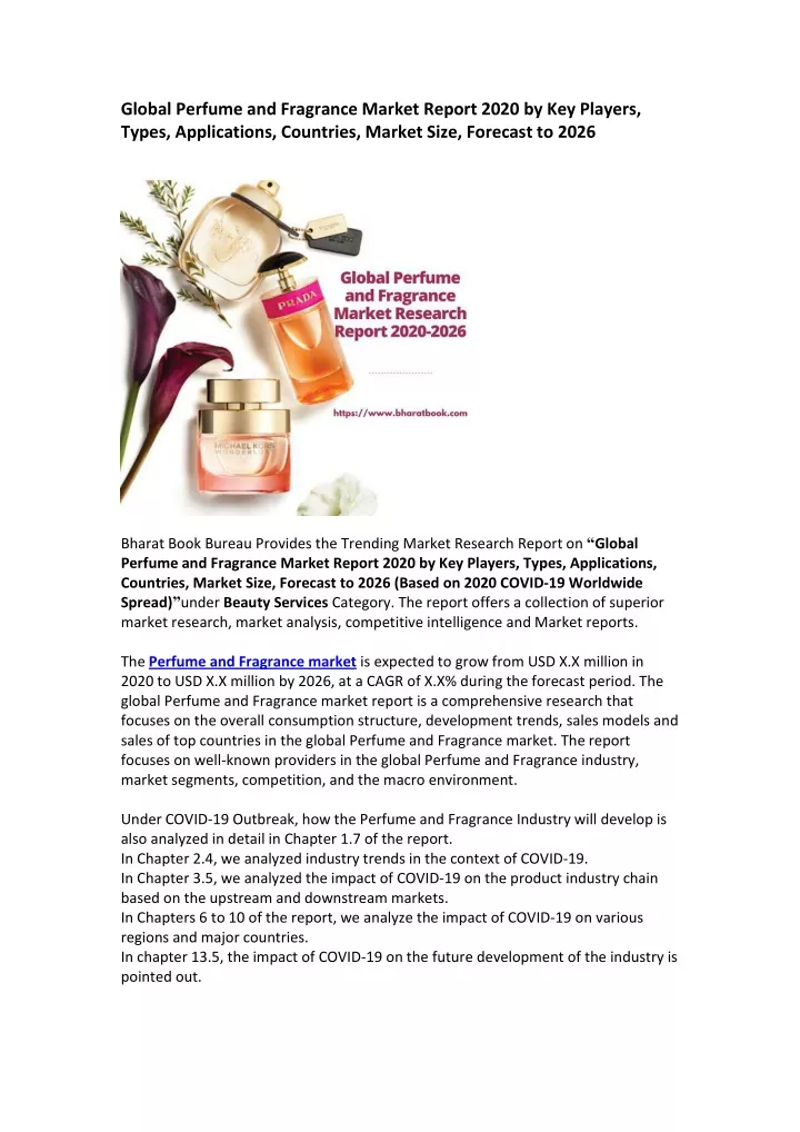 global perfume and fragrance market report 2020