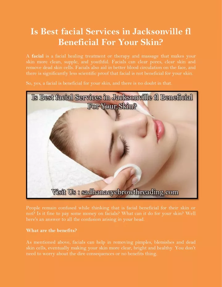 is best facial services in jacksonville