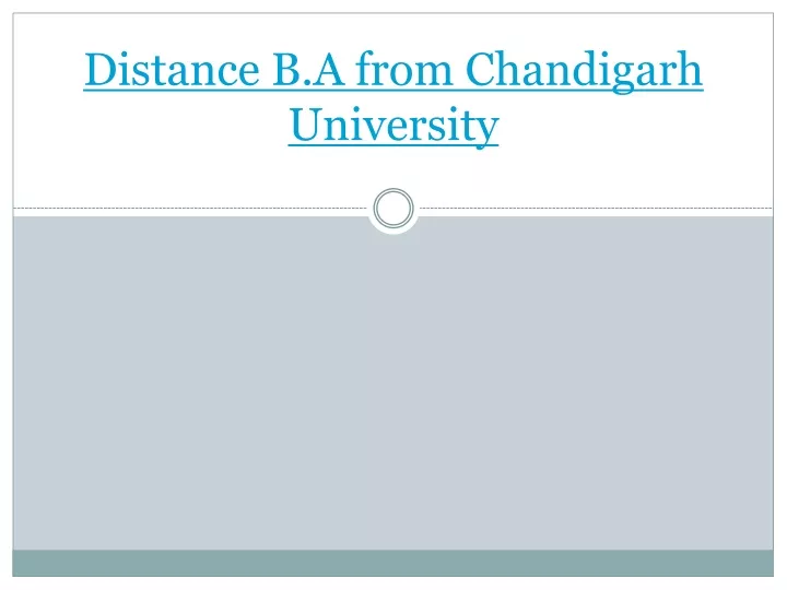 distance b a from chandigarh university