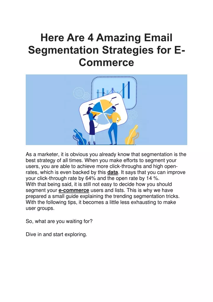 here are 4 amazing email segmentation strategies