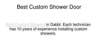 Best custom shower doors