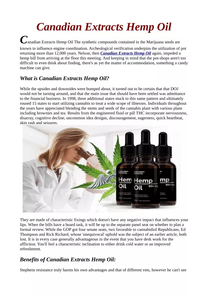 canadian extracts hemp oil c anadian extracts