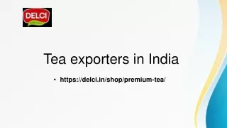 tea exporters in india