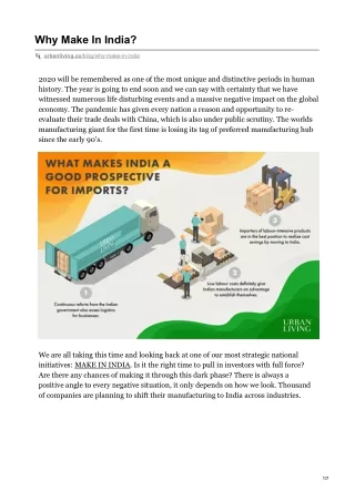 Why Make In India?