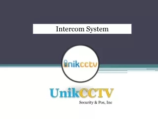 Building Intercom Systems | UnikCCTV