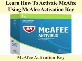 Learn How to Activate McAfee using McAfee activation key