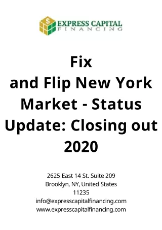 Fix and Flip New York | Hard Money Lenders NYC | Express Capital Financing