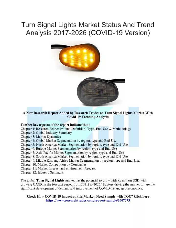 turn signal lights market status and trend