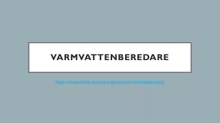 varmvattenberedare