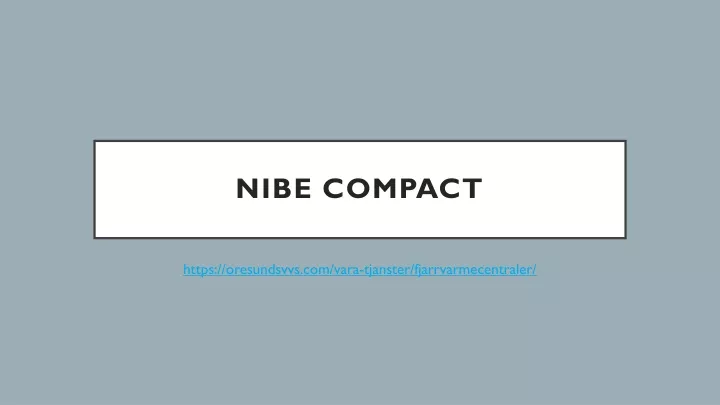 nibe compact