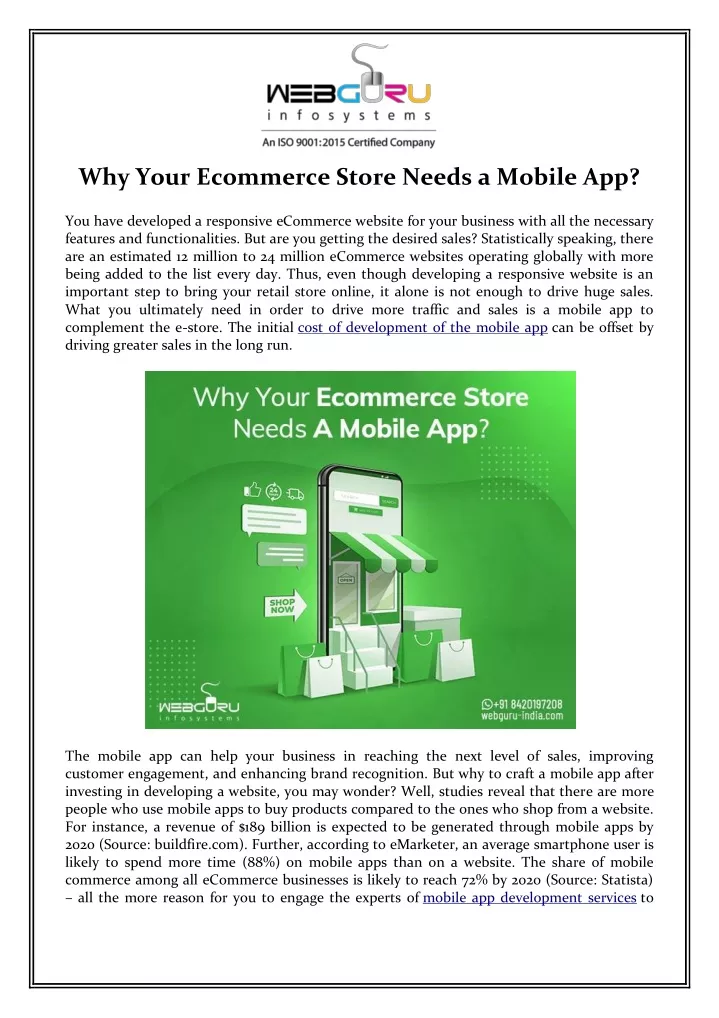 why your ecommerce store needs a mobile app