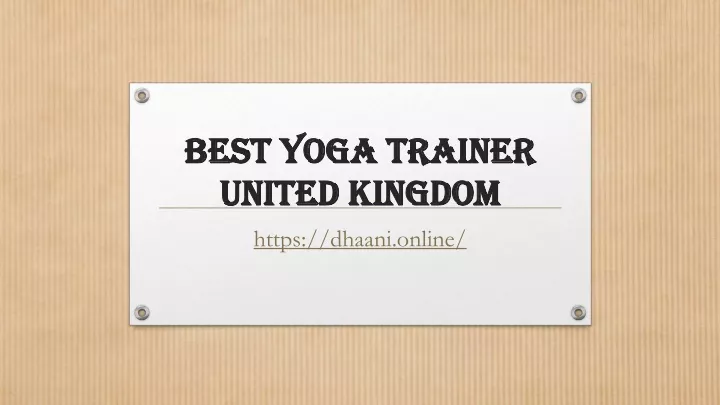 best yoga trainer united kingdom