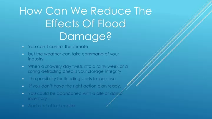 how can we reduce the effects of flood damage