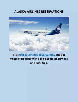 alaska airlines reservations