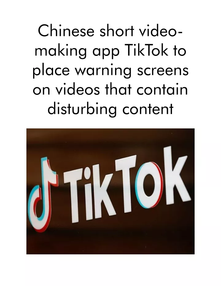 chinese short video making app tiktok to place