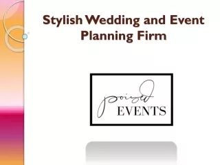 Stylish Wedding and Event Planning Firm