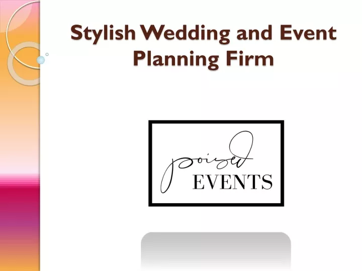 stylish wedding and event planning firm