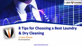 8 Tips for Choosing a Best Laundry & Dry Cleaning Service 2021