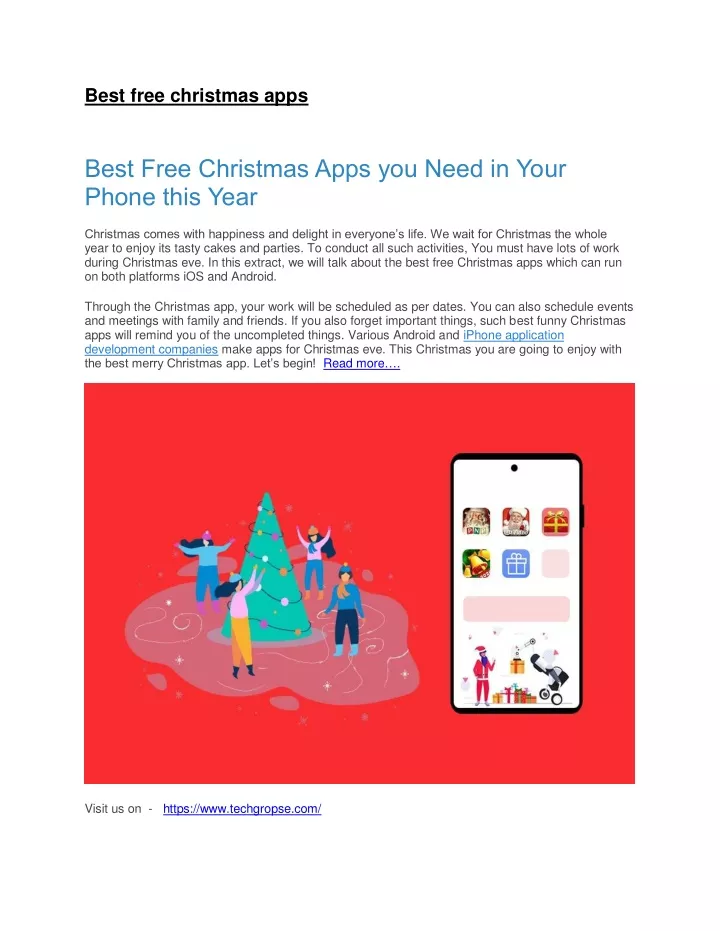 best free christmas apps