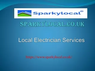 Local Electrician Services In United Kingdom | Sparkylocal