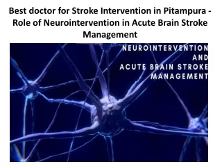 best doctor for stroke intervention in pitampura