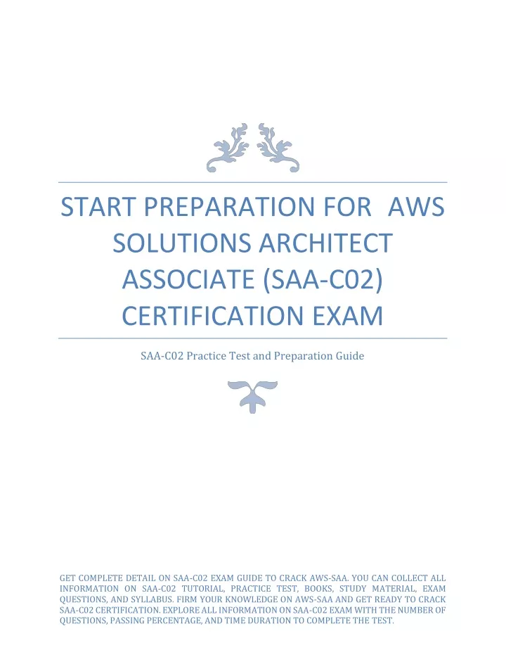 start preparation for aws solutions architect
