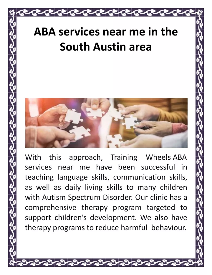aba services near me in the south austin area