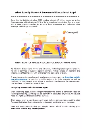 what exactly makes a successful educational app