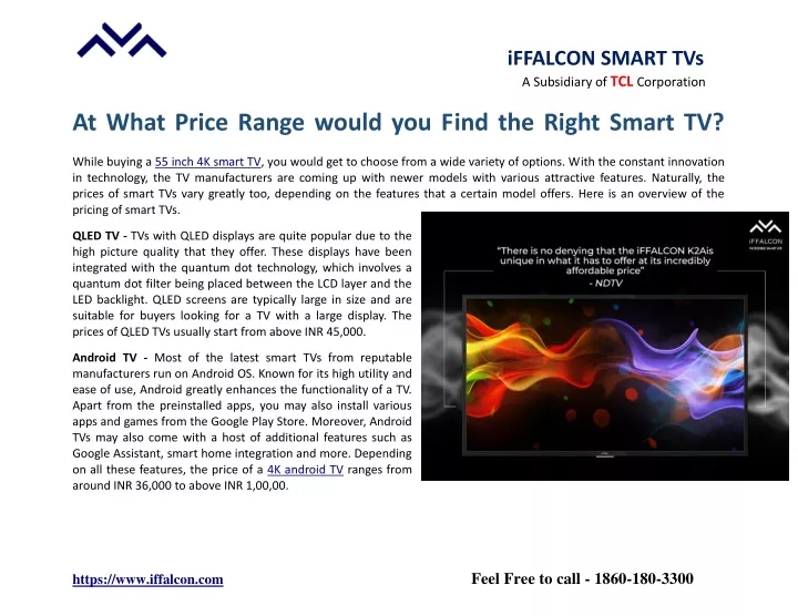 iffalcon smart tvs