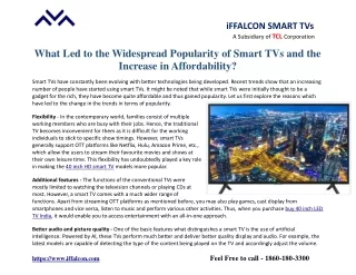 iffalcon smart tvs