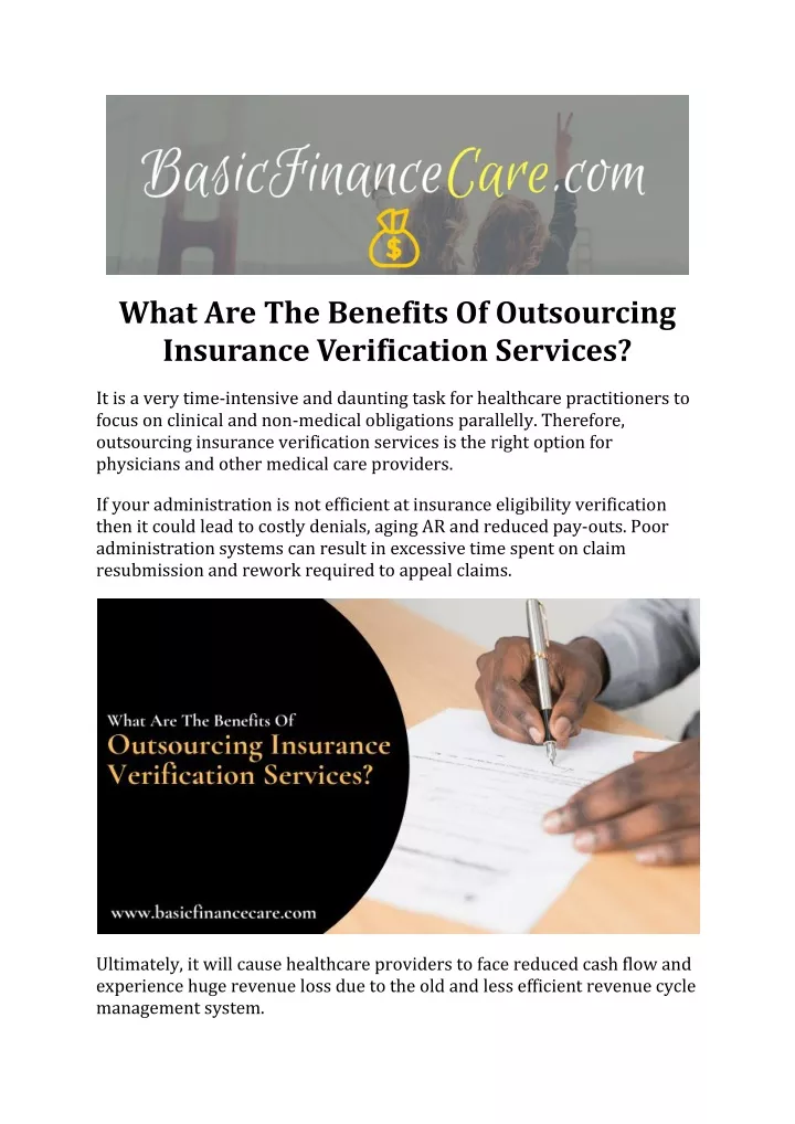 what are the benefits of outsourcing insurance