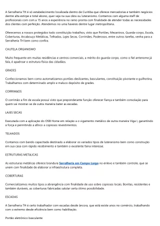 a serralheria th s estabelecimento localizada