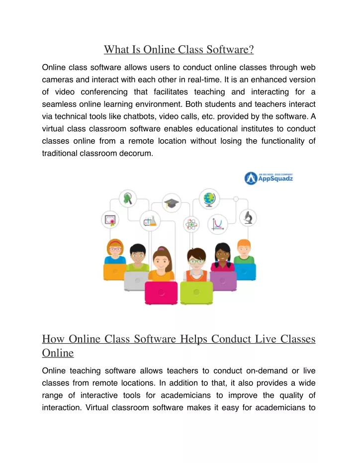 what is online class software