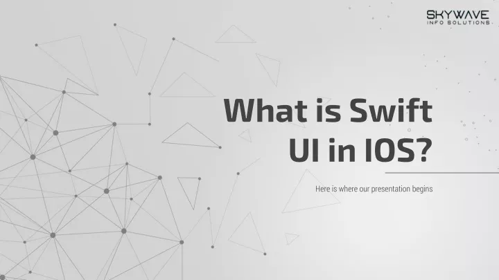 what is swift ui in ios