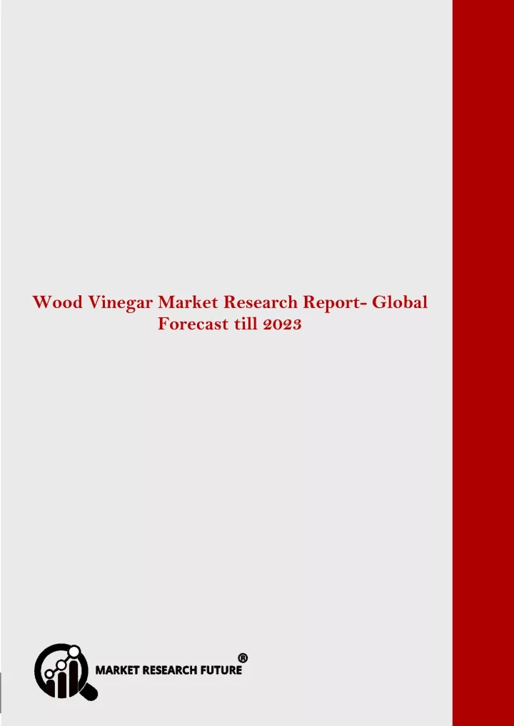 wood vinegar market research report
