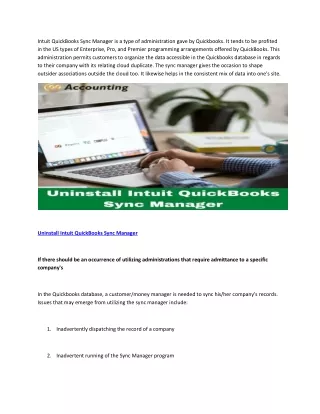 Quickbooks sync manager