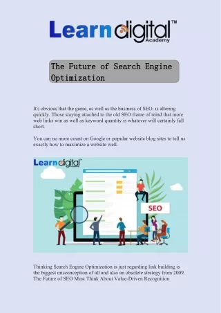 the the future future of optimization optimization