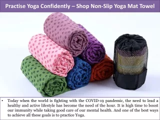 Practise Yoga Confidently – Shop Non-Slip Yoga Mat Towel