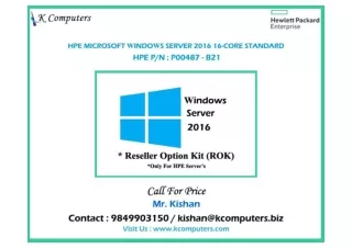 HPE MICROSOFT WINDOWS SERVER 2016 16-CORE STANDARD