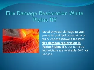 Fire Damage Restoration White Plains NY