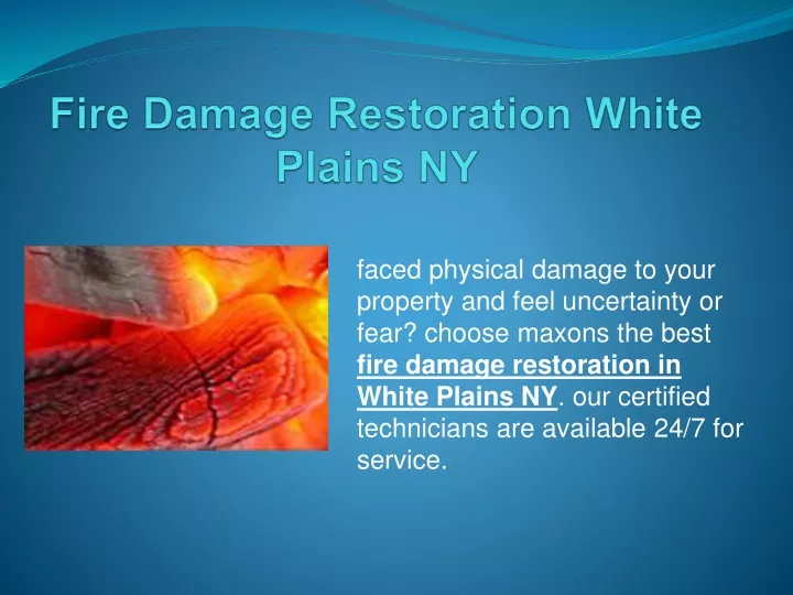 fire damage restoration white plains ny